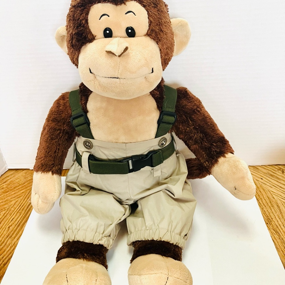 Build-A-Bear Retired Chimpanzee Plush 18in Safari Pants Has Giggle Box Works - Picture 2 of 8